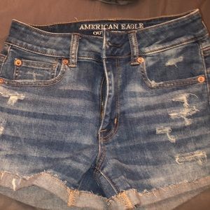 American eagle blue jean shorts